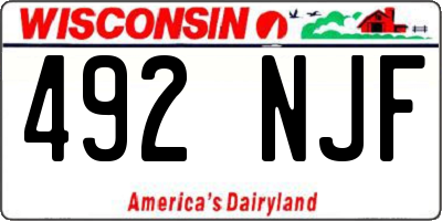 WI license plate 492NJF