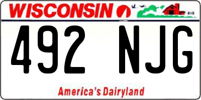 WI license plate 492NJG