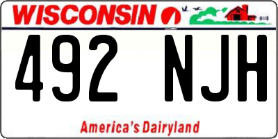 WI license plate 492NJH