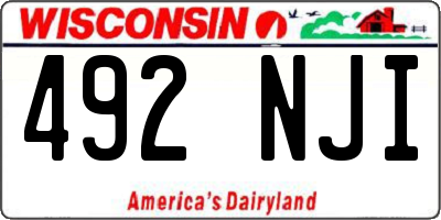 WI license plate 492NJI