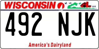 WI license plate 492NJK