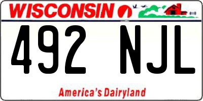 WI license plate 492NJL