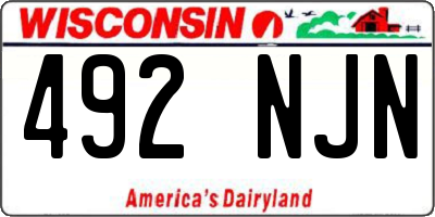 WI license plate 492NJN