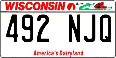 WI license plate 492NJQ