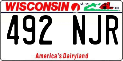 WI license plate 492NJR