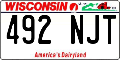 WI license plate 492NJT