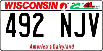 WI license plate 492NJV