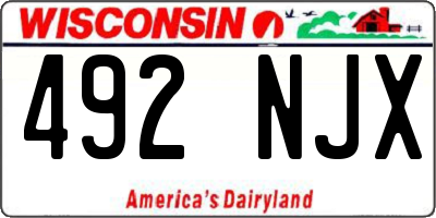 WI license plate 492NJX