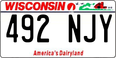 WI license plate 492NJY