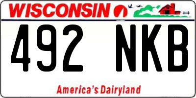 WI license plate 492NKB