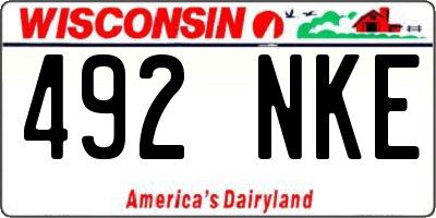 WI license plate 492NKE