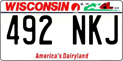 WI license plate 492NKJ