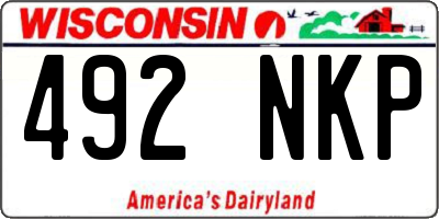 WI license plate 492NKP