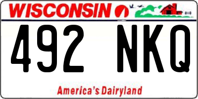 WI license plate 492NKQ