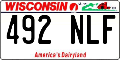 WI license plate 492NLF