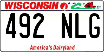 WI license plate 492NLG