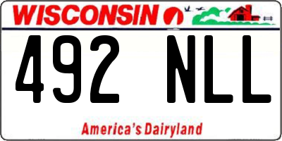 WI license plate 492NLL