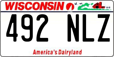 WI license plate 492NLZ
