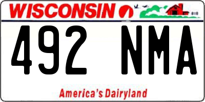 WI license plate 492NMA
