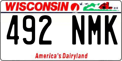 WI license plate 492NMK