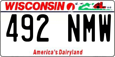 WI license plate 492NMW