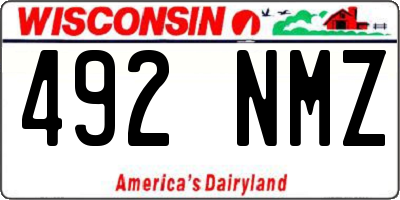 WI license plate 492NMZ