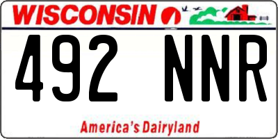 WI license plate 492NNR