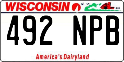 WI license plate 492NPB