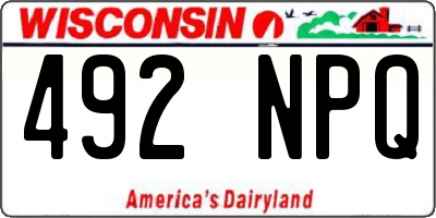 WI license plate 492NPQ