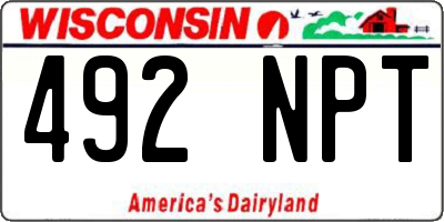 WI license plate 492NPT