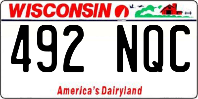 WI license plate 492NQC