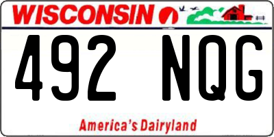 WI license plate 492NQG