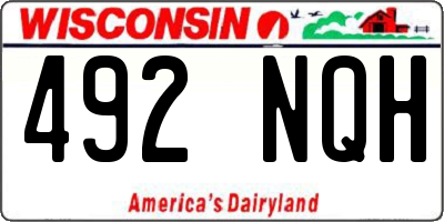 WI license plate 492NQH