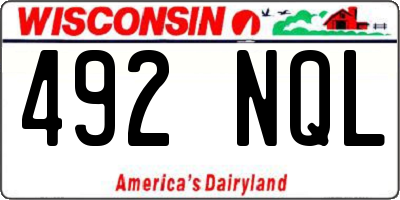 WI license plate 492NQL
