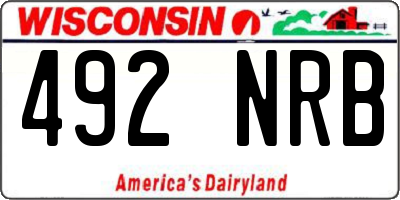 WI license plate 492NRB