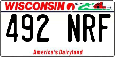 WI license plate 492NRF