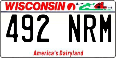 WI license plate 492NRM
