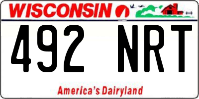 WI license plate 492NRT