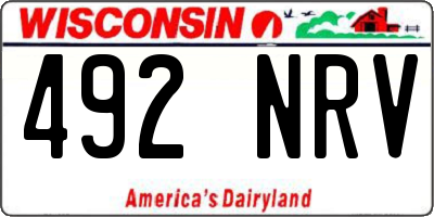 WI license plate 492NRV