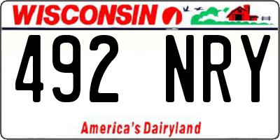 WI license plate 492NRY