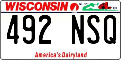 WI license plate 492NSQ