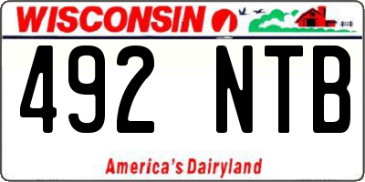 WI license plate 492NTB