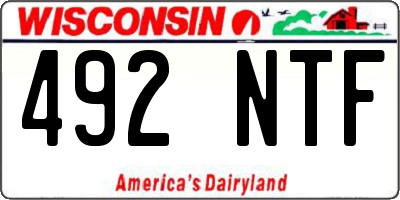 WI license plate 492NTF