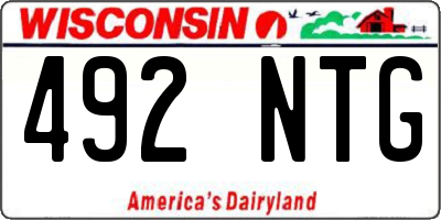 WI license plate 492NTG