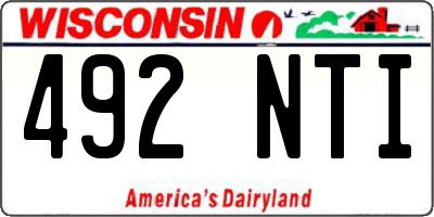 WI license plate 492NTI