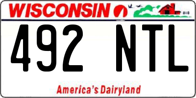 WI license plate 492NTL