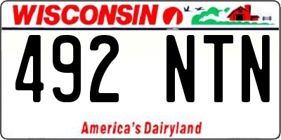 WI license plate 492NTN