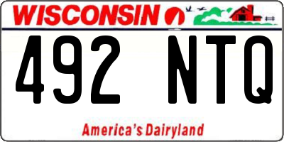 WI license plate 492NTQ