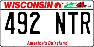 WI license plate 492NTR