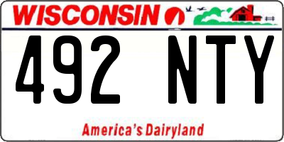 WI license plate 492NTY